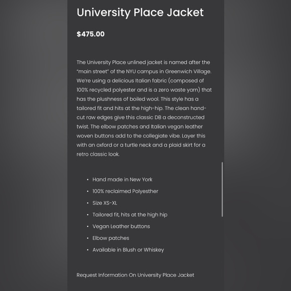 212 GOODS University Place Jacket In Raspberry - Picture 8 of 8